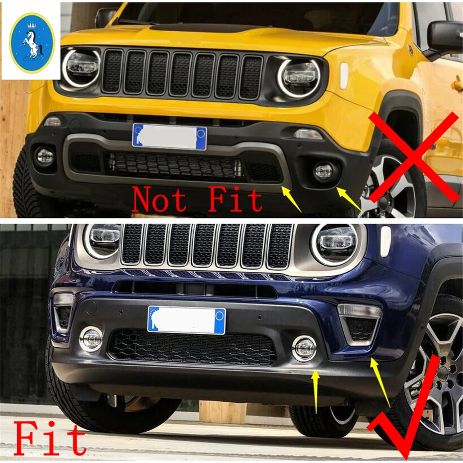 Yimaautotrim авто аксессуары передняя фара противотуманная фара украшение кольцо Крышка отделка Подходит для Jeep Renegade красочно