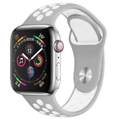 Band for Apple Watch 5 4 3 2 1 42MM 38MM soft Breathable strap Silicone Sports bands for Nike+ Iwatch series 5 4 3 40mm 44mm - Цвет ремешка: 13
