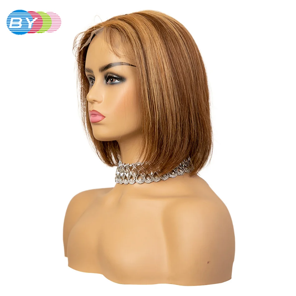 Highlight Wig Human Hair Bob Wig Straight 4x4 Lace Front Human Hair Wigs Brazilian Wig Short Human Hair Bob Wigs Tpart Ombre Wig