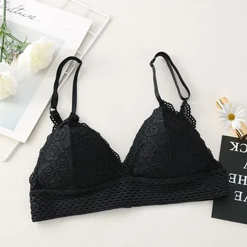 

Women Intimates Lace Bra Beauty Wrapped Chest Without Steel Ring Gathered Breathable Bra Triangle Cup Bra Sexy Bra