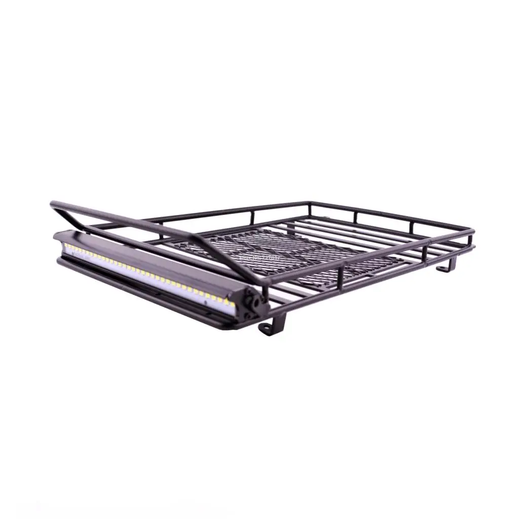 

Metal Welding Luggage Rack LED Spotlight For 1/10 RC Crawler Traxxas Trx4 Bronco Cherokee Wrangler Axial Scx10 CC01 RC4WD TF2