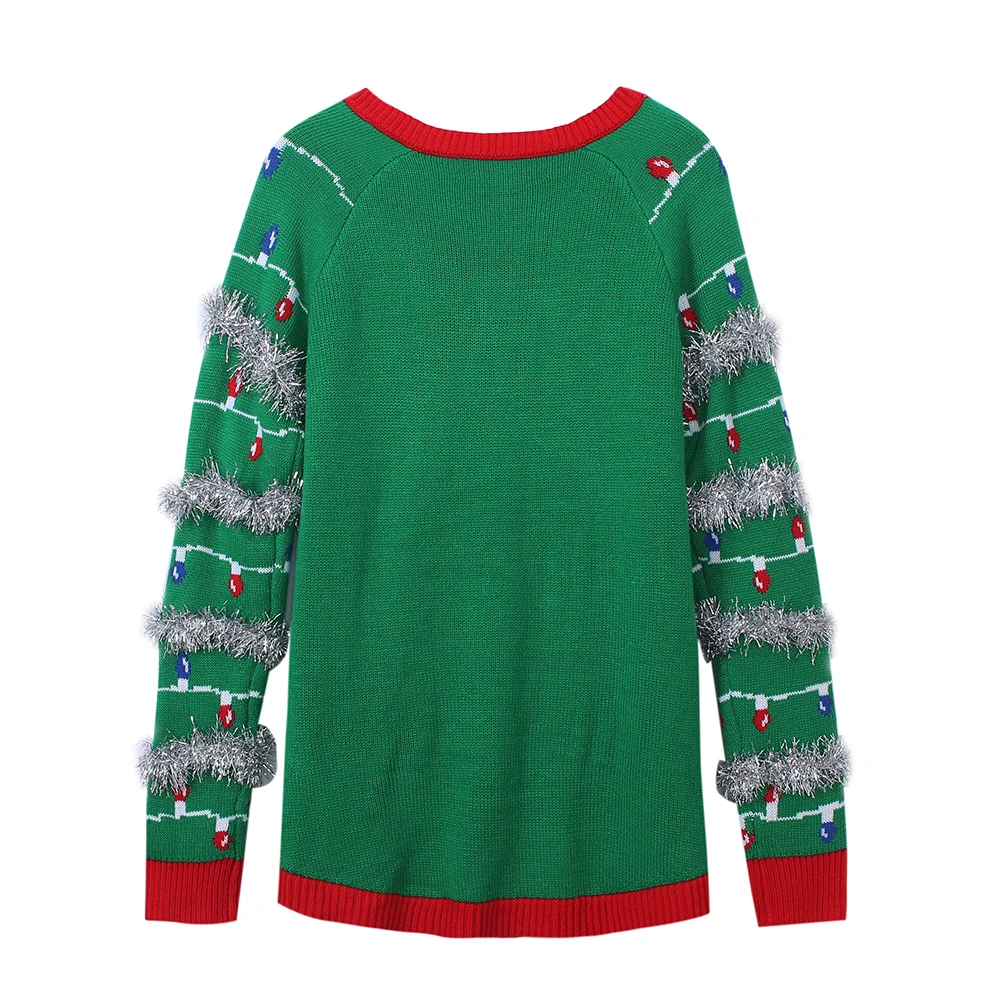 Светодиодный светильник вязаный уродливый джемпер Мультяшные кошачьи свитера рождественские свитера с рисунком Санта Клауса топы для мужчин и женщин пуловеры