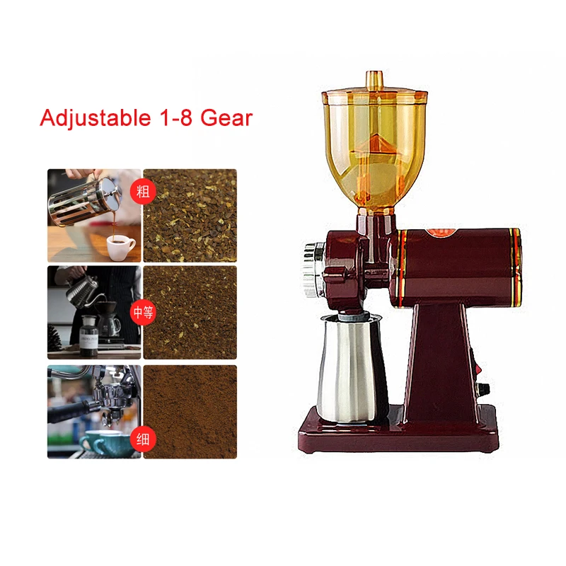 Electric Coffee Grinder Semi-Automatic Adjustable Powder Thickness 110/220V Grinder electric wall planer automatic wall grinder dust free scraping putty powder spray daub wall magic