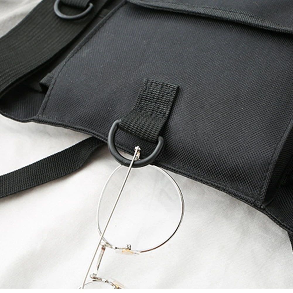 Harness Tactical Rig Large Capacity With Shoulder Strap Hip Hop Nylon Unisex Vest Pouch Streetwear Chest Bag Multi Pockets