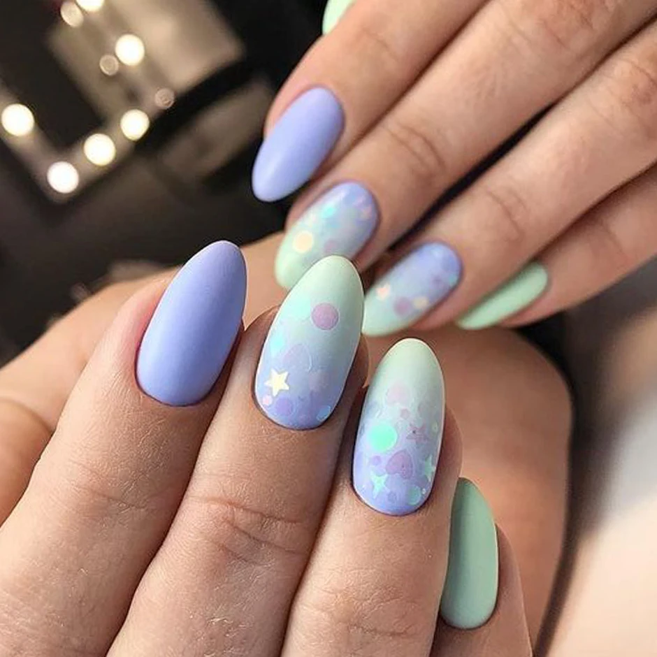 Nail Powder Nail Glitter Nail Decoration Nail Decorations Nail Flakes Nail Powder Set Holographic Mermaid Aurora Sequins for Nails Glitter Flakes Star Heart AB Spangles for Gel Paillette Manicure Decor