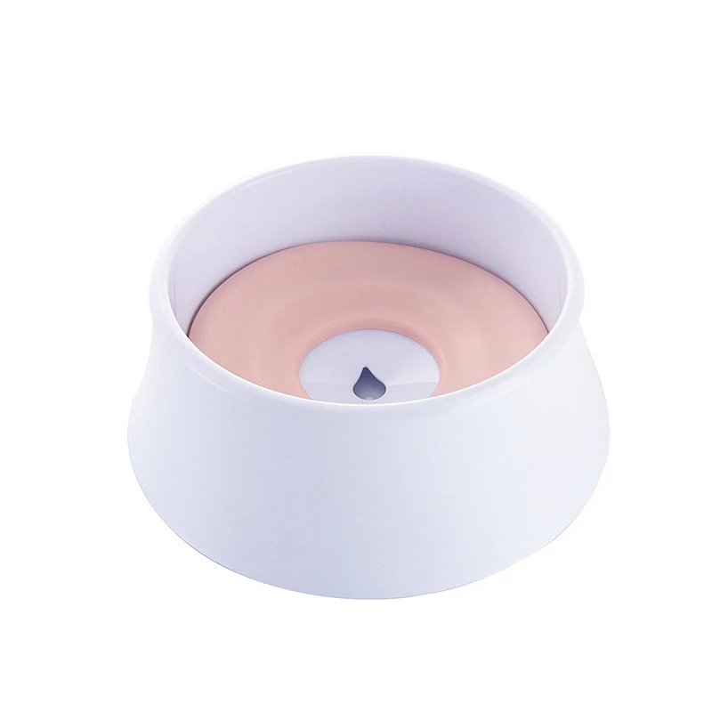 Pink Товары для домашних животных, миска для воды, автоматическая миска для питьевой воды, миска для собак, не влажный рот, плавающие миски для питья, миска для домашних животных с защитой от брызг - Цвет: Pink