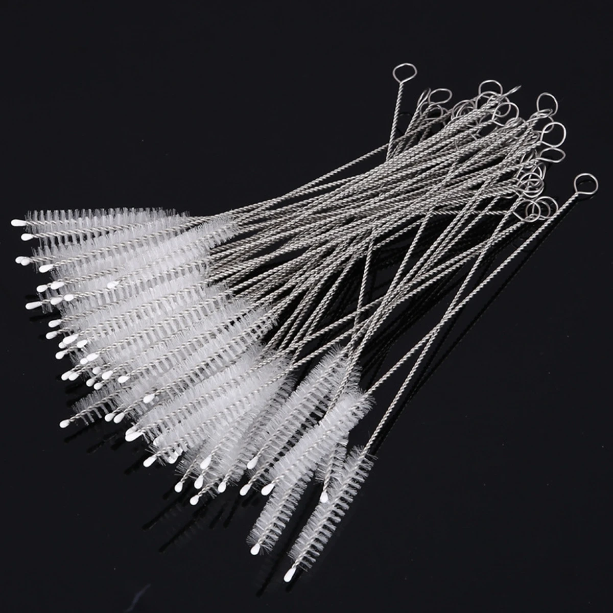 10Pcs Drinking Straw Cleaning Brush Kit Tube Pipe Cleaner Nylon Stainless Steel Long Handle Brushes for Straws | Дом и сад