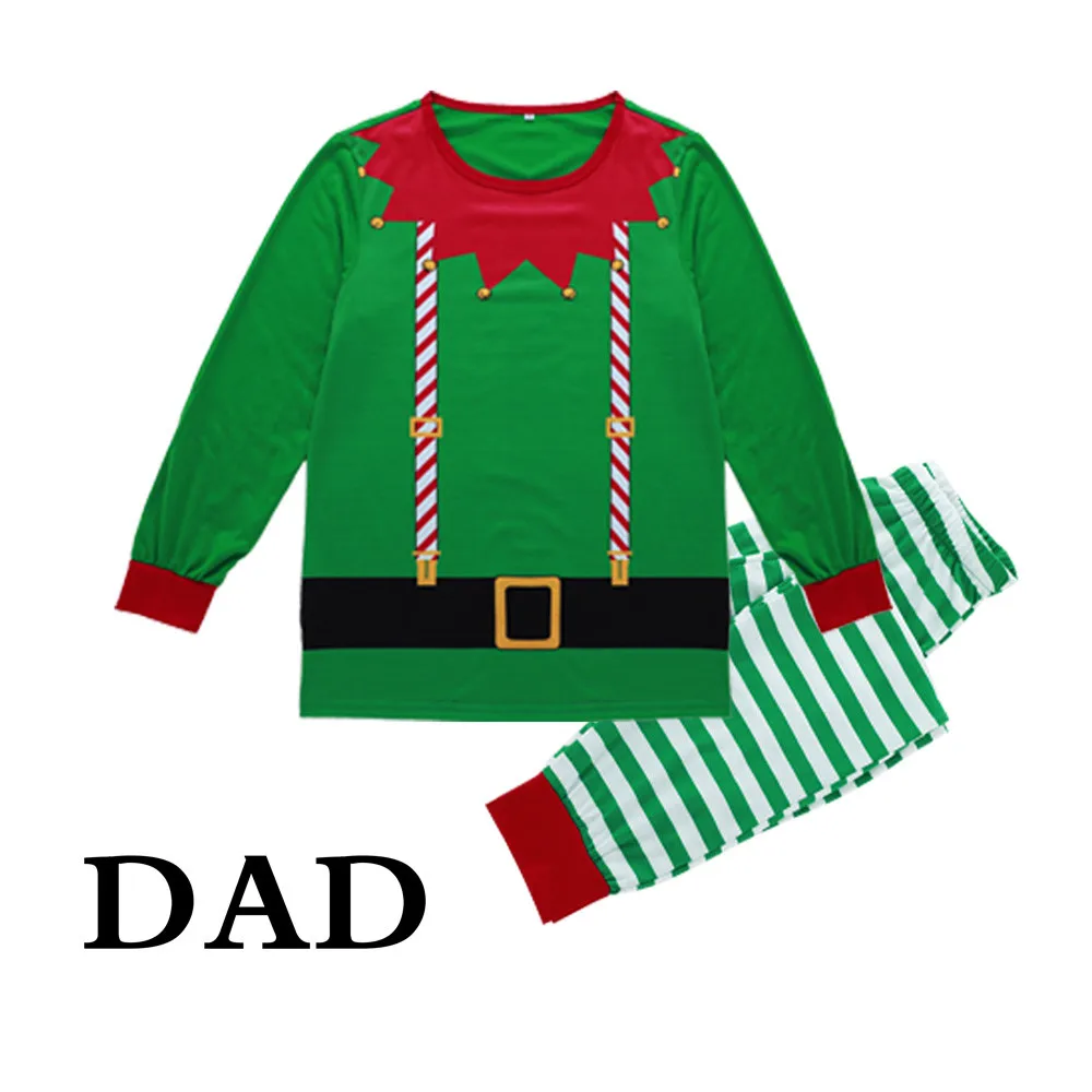 Семейный комплект; мужской спортивный костюм в полоску с рождественским принтом; Семейные комплекты; пижамы; Navidad Para Familias