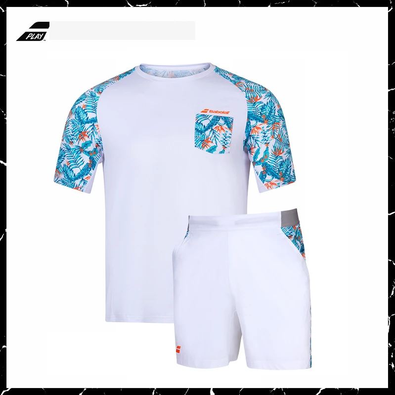 conjunto de entrenamiento de tenis para hombre, Camiseta cómoda de cuello redondo con estampado de moda de secado rápido, novedad 2020| Camisetas de tenis| - AliExpress