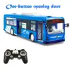 Remote control City School Bus Transport Toys Cars One-button Auto Opening Doors Headlight Taillight w/ Sound for Kids 6+ 4