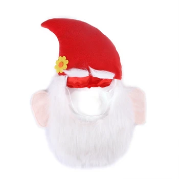 

Pet Accessories Beard Christmas Headgear Hat Small Dog Accessories Funny Supplies Cosplay Snta Hat Cut Cat Dog Hat