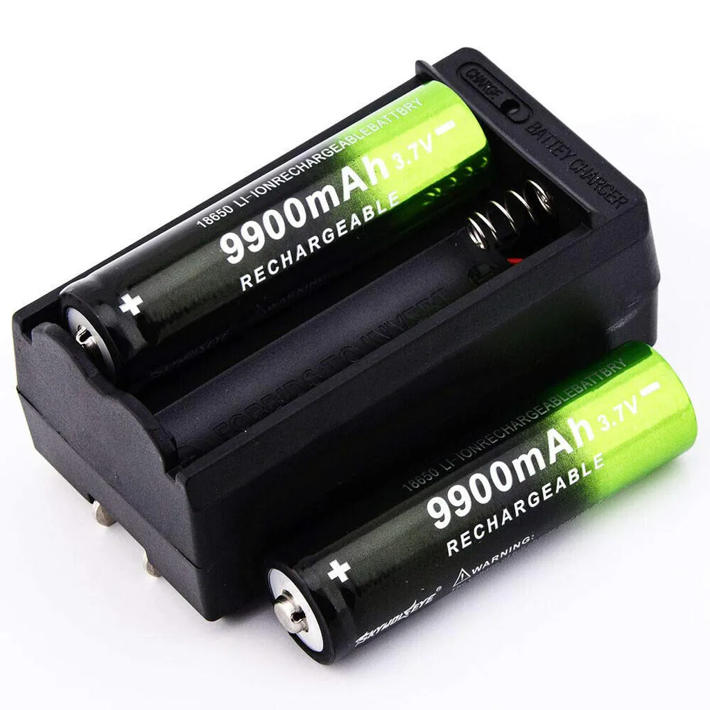 18650 3,7 V 9900mAh ионная аккумуляторная батарея 10 шт+ Проводная зарядка