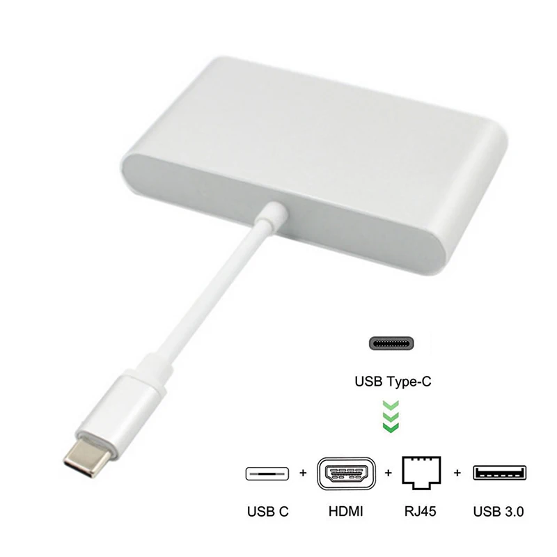 INT box Pro USB3.0 type C адаптер HDMI TYPE C к HDMI 4K+ PD+ USB 3,0+ RJ45 многопортовые видеоадаптеры папа-мама видеоконвертеры