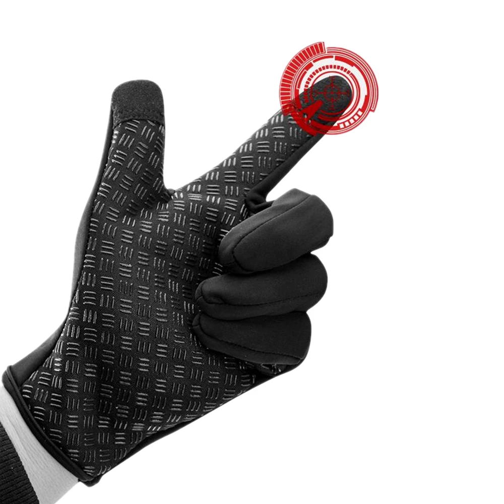 FIRECLUBE, ветрозащитные перчатки для верховой езды, сохраняющие тепло, защита от холода, толстые перчатки, перчатки для альпинизма, лыжного спорта, черные велосипедные перчатки на весь палец