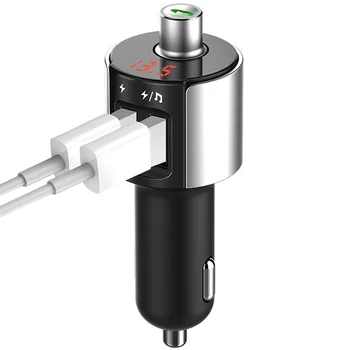 

Bluetooth Car Kit FM Transmitter Wireless Radio Adapter USB Car Charger Mp3 Player Fast Charging Adaptateur