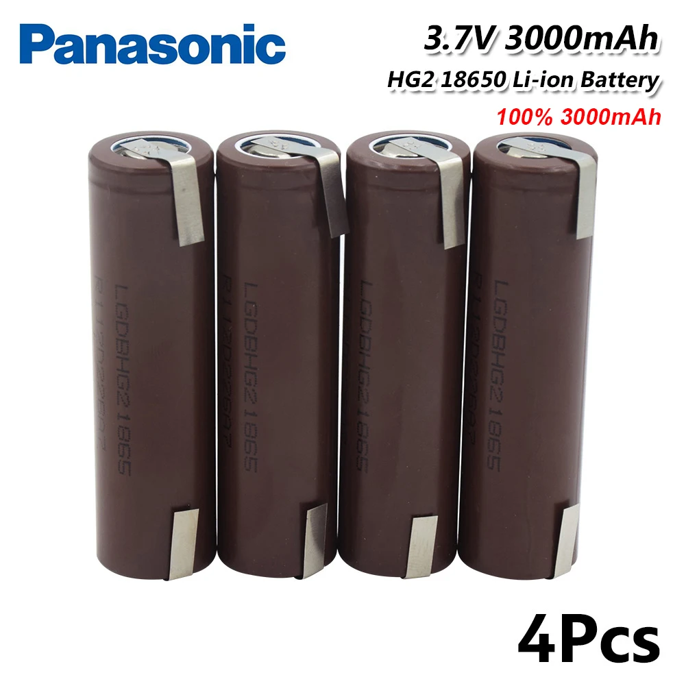 Panasonic 1/2/4/6/8/10x3,7 V Перезаряжаемые 18650 Батарея 3000 мА/ч, литий-ионный аккумулятор для пила Макс 20A с Никель для Налобный фонарик