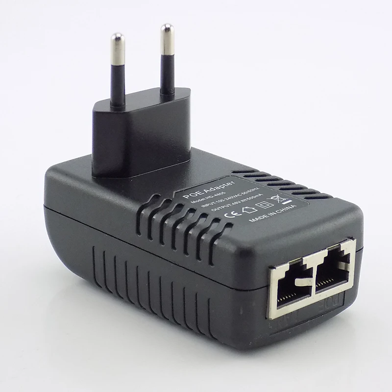 DC 48V 0.5A 24W Poe Мощность адаптер-форсунка переключатель Poe IP Камера WiFi Poe инжектор настенных розеток видеонаблюдения US/EU