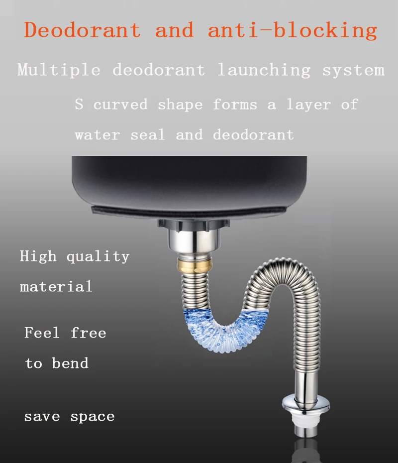 Кухонная раковина очиститель воды один слот длинная сливная труба ...