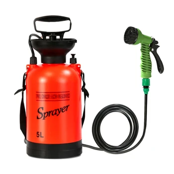 

5L Portable Outdoor Garden Pressure Sprayer Tree Flower Manual Watering Can with Sprayer Adjustable Nozzle