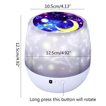 

Creative Fun Starry Sky LED Projector Lamp Romantic Moon Starry Light Night F1CD