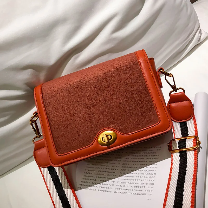 

2019 New Style Dull Polish Simple Goddess Square Sling Bag Lock Multi-Compartment Shoulder Oblique WOMEN'S Bag