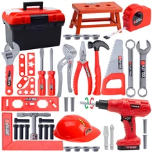 1 ensemble Enfants Électrique Perceuse Visseuse Outil Kit Jouer Jouet Coffret enfants Boîte À Outils Ingénieur Simulation Outils De Réparation Semblant Jouet