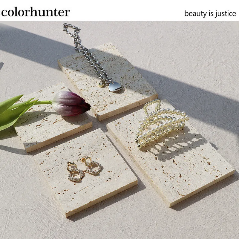 Ins Photo Props Natural stone Board Photography Props Shooting Background Ornaments Posing