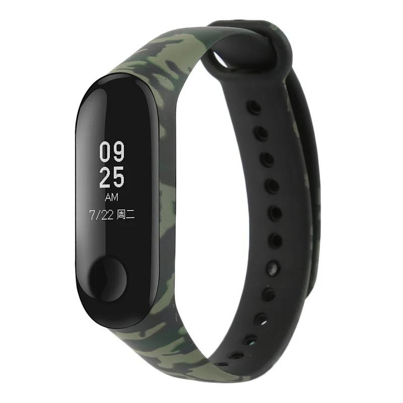 1 шт. Камуфляжный ремешок для часов Xiaomi Mi Band 3 сменный силиконовый наручных смарт