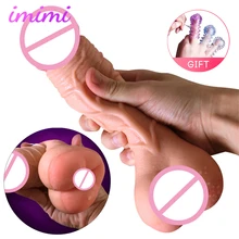 Soft Huge Realistic Dildo Clitoris Stimulator Anal Plug Penis With Suction Cup Sex Toys for Woman Sex Product Female Masturbator