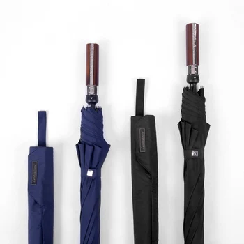 

Retro Black Parasol Umbrella Automatic Long Business Golf Beach Umbrella Garden Windproof Men Sombrillas Parasol BY50LU
