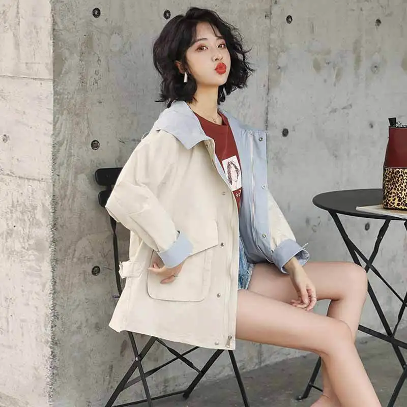 

Spring And Autumn Coat Women's 2019 Popular Spring Clothing New Style Korean-style Loose Casual Versatile Students INS Fashion T