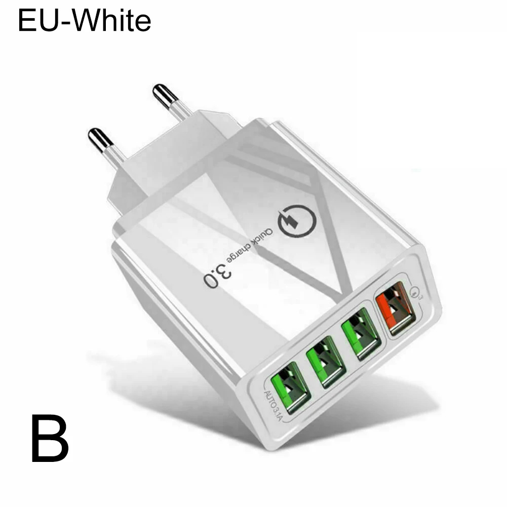 4USB QC3.0 быстрое зарядное устройство многопортовый Стандартный Мульти-USB зарядное устройство для мобильного телефона зарядное устройство для путешествий usb-хаб умное зарядное устройство