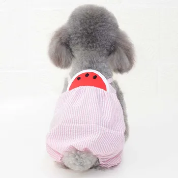 

Pet clothes puppy clothes small dog clothes striped watermelon vest spring and summer new pet clothes dog clothes