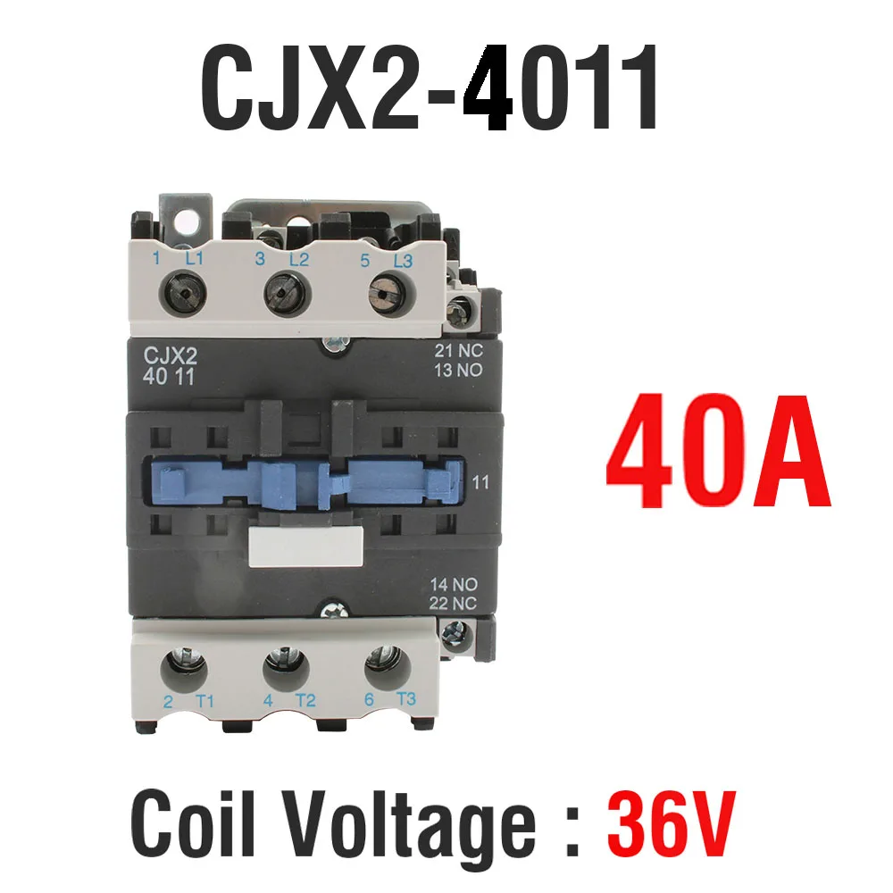 CJX2-3210 4011 5011 6511 8011 LC1 контактор переменного тока 110V ac 32A 50 Гц/60 Гц оригинальная lc1-D3210 12V 24V 36V 48V 110V 220V 380V - Цвет: CJX2-4011-36V