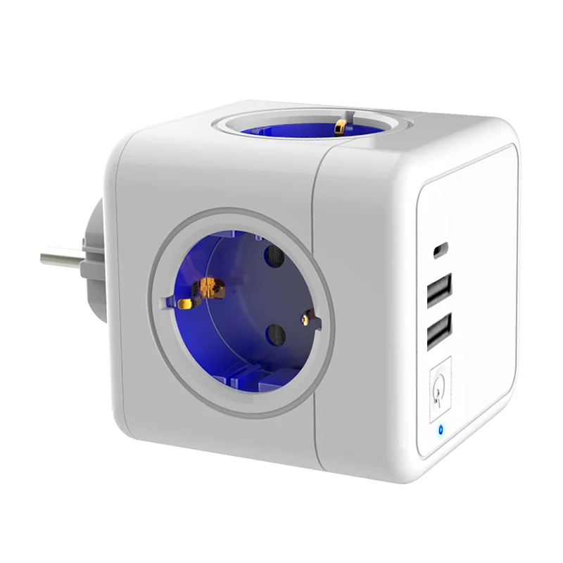 Розетка Sopend Power 5 В 250 А Usb 4 розетки адаптер удлинитель питания европейская вилка