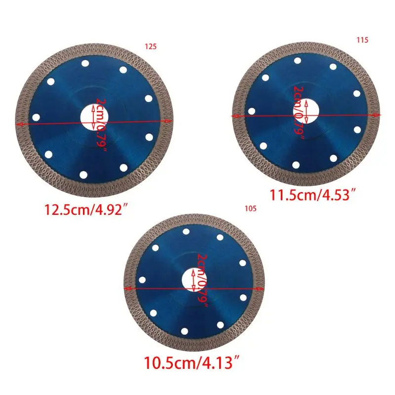 

Super Thin Diamond Ceramic Circular Disc Saw Blade 105/115mm/125mm Porcelain Blade Hot Sintered Cutting Blade for Cut