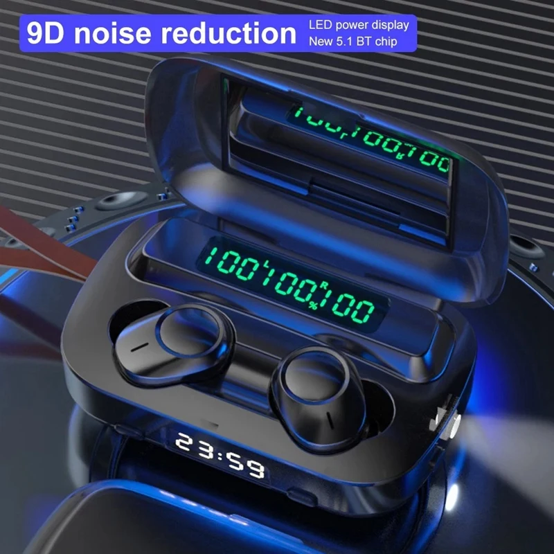 Bluetooth 5 1 Tws Earphones with Mic Sports Headsets Press Control Music Earbuds for Phones