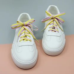 basket femme cordon Dunk lacets élastiques pour hommes et femmes, accessoires bas, pour basket ball, patins, Tennis, garçon, rose, jaune, violet, couture, bricolage, mignon, 1 paire 