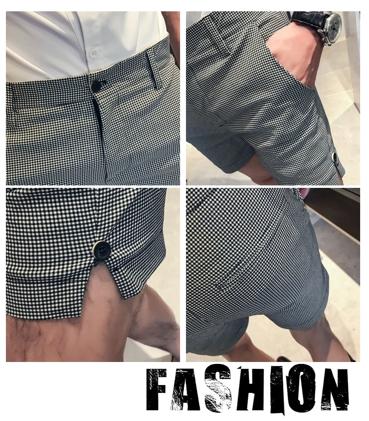 Шорты Mannen Britse Stijl Toevallige Heren облегающие шорты Уличная клетчатая одежда Korte Hombre Korte Masculino 3XL-M Zomer Kleding