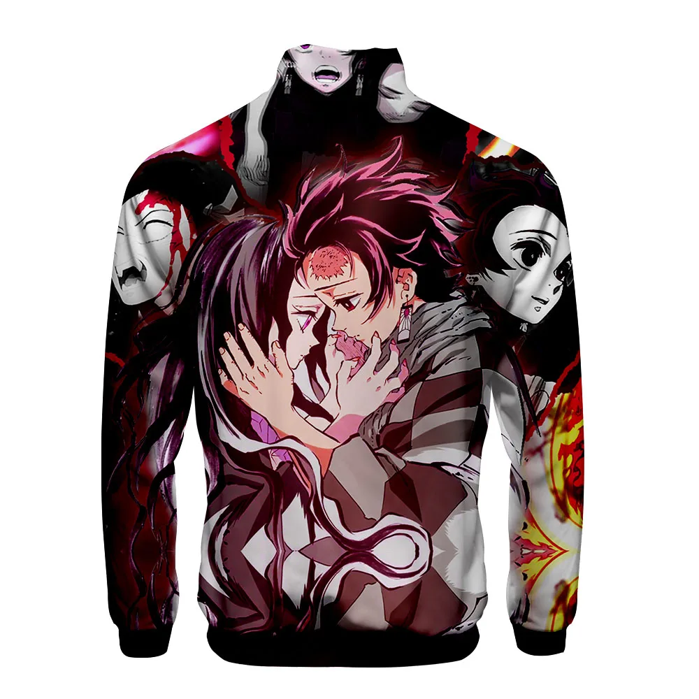 Demon Slayer: Kimetsu No Yaiba аниме куртки-бомберы куртки на молнии с героями мультфильмов демисезонные мужские и женские ветровки куртки повседневные