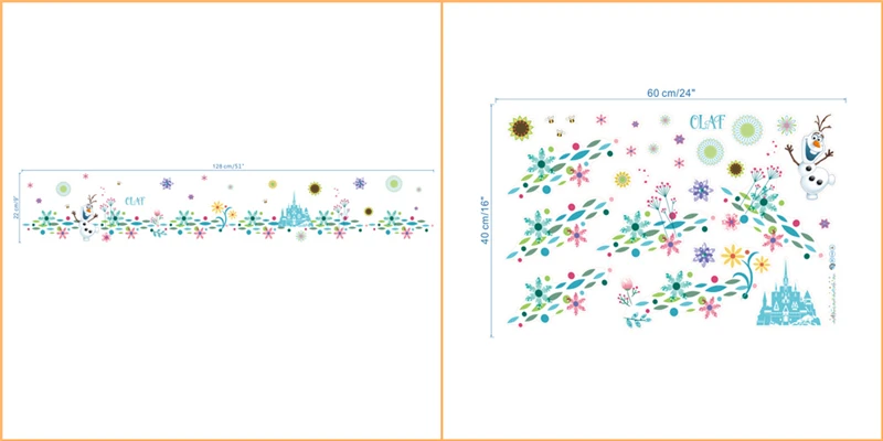 Новые 3d Мультяшные настенные наклейки Эльза Анна Принцесса гостиная спальня детская комната художественные наклейки Фреска Дисней Замороженные наклейки на стену