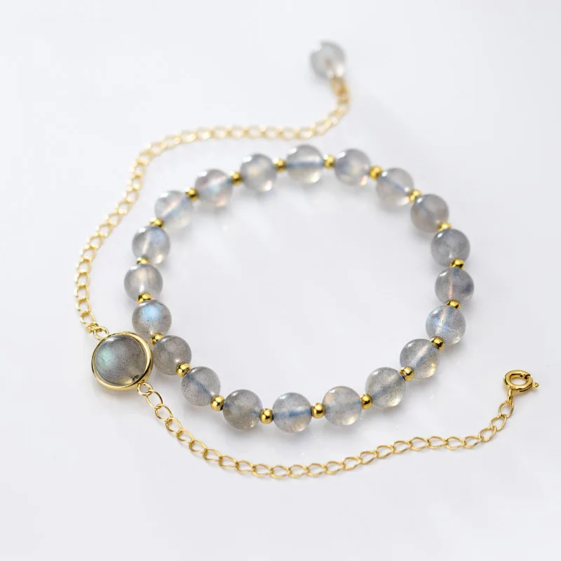 New Arrival 925 Sterling Silver Moonstone Bracelet Shiny Mori Style Romantic Bracelet for Women Silver 925 Jewelry Girls Gift