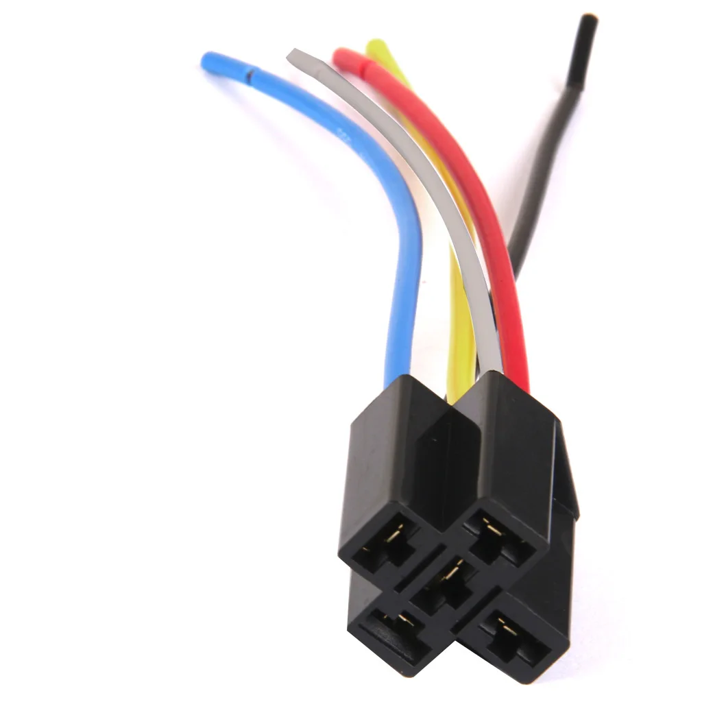 Car 12V 12 Volt DC 40A AMP Relay Harness Socket Kit 5Pin 5 Wire