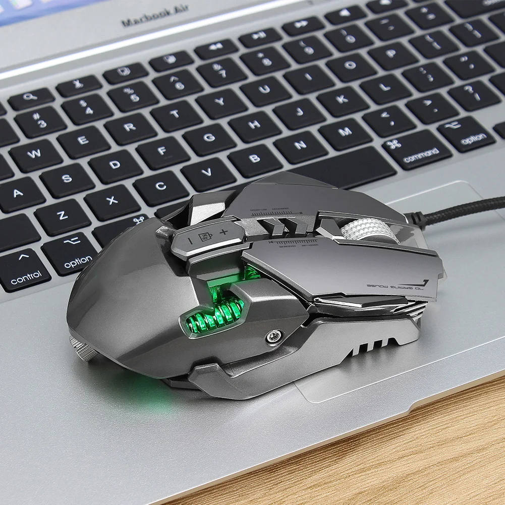 Проводная RGB игровая Мышь 7/9/11 программируемых кнопок пригодятся для 3200 Точек на дюйм регулируемый оптическая Мышь эргономичный Мышь с кнопка для стрельбы