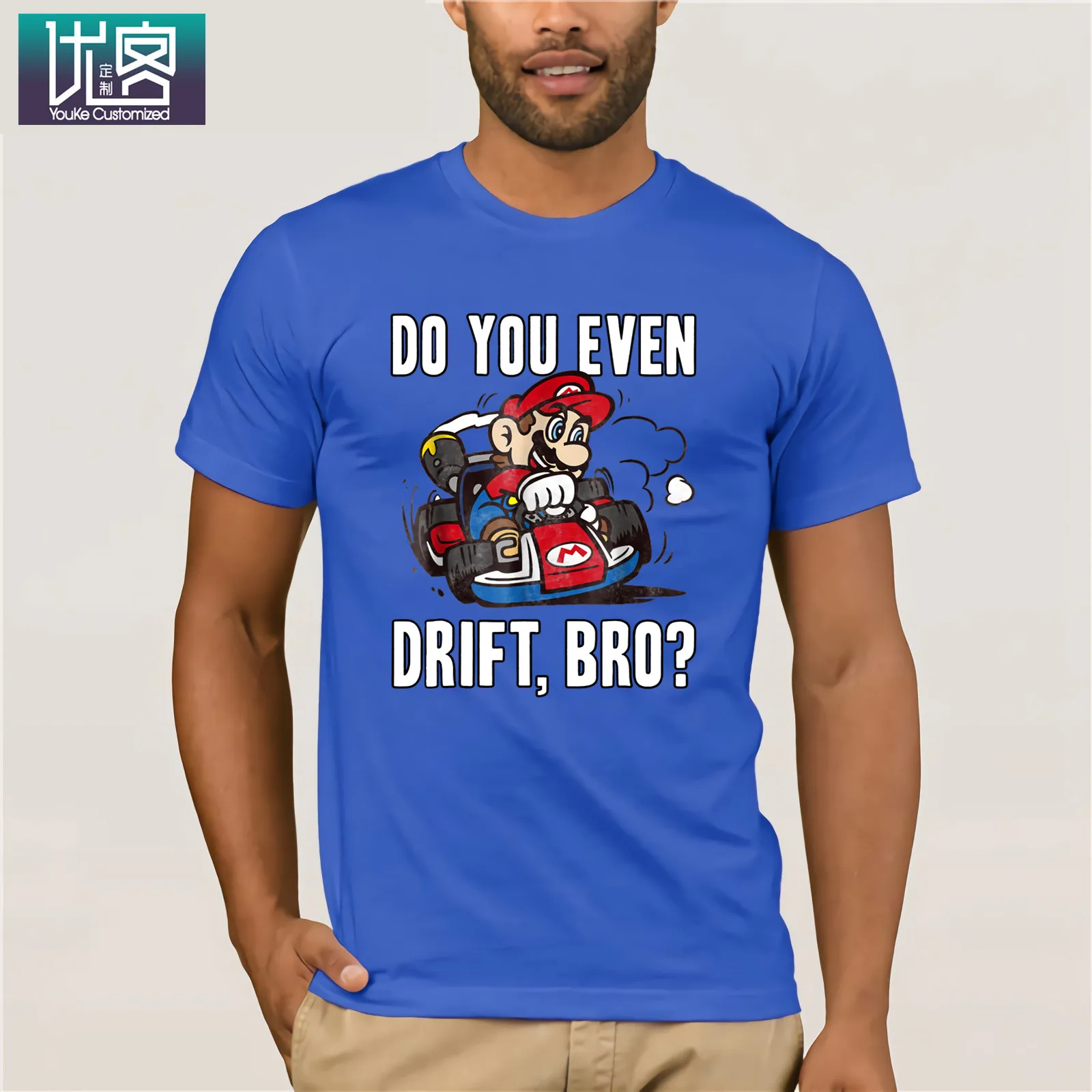 Футболка Mario Kart Do You Even Drift Bro с графическим принтом; Потрясающие Уникальные повседневные футболки с короткими рукавами; одежда из хлопка; футболка