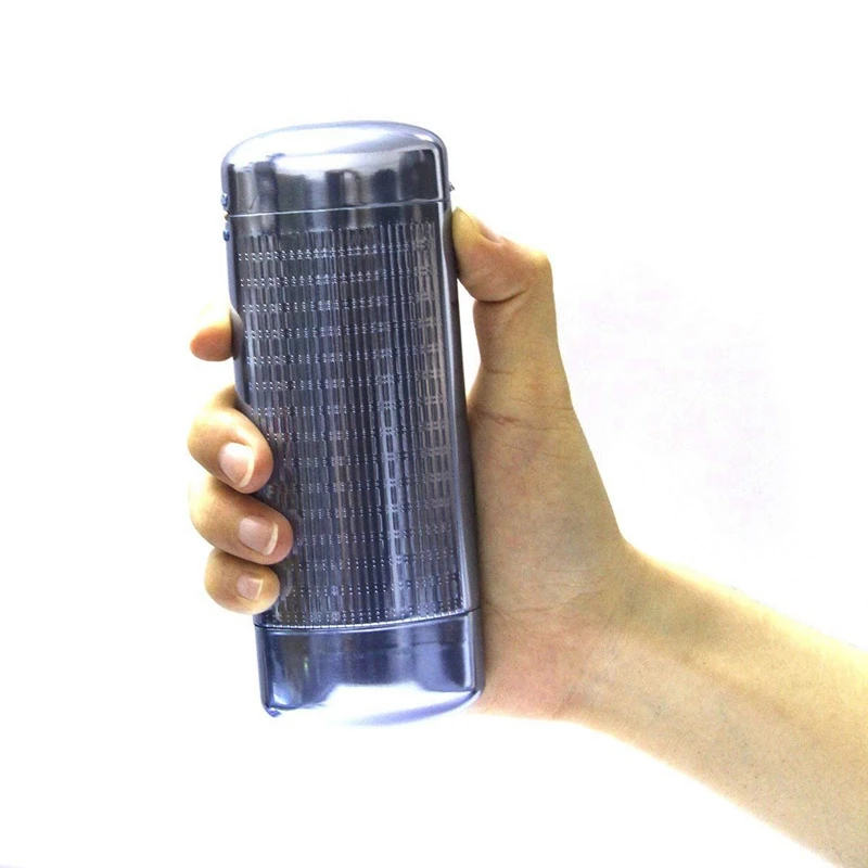 2 Pcs Glasses Case, Aluminum Hard Shell Eyeglasses Case Striped Spectacles Box 160x73x42MM& 151x56x32MM