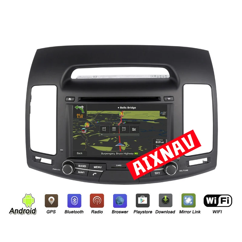 Perfect Touch Screen Bluetooth Rear View Camera Dispaly Car GPS Navigation System for Hyundai Elantra Truck Audio DVD Player Auto Radio 5