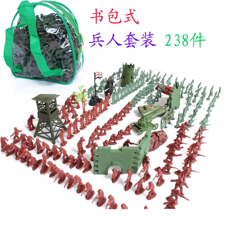 

4 Centimeter xiao bing ren 238-Piece Set World War II Military Psychological Sandbox Base Model Toy
