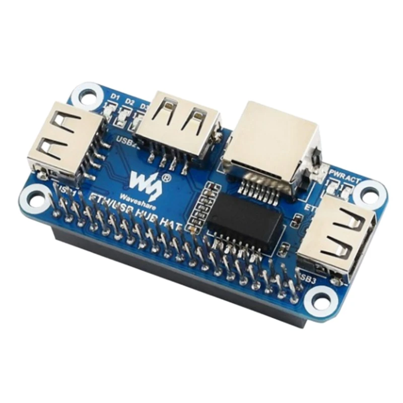 Waveshare Ethernet/usb-хаб шапка для Raspberry Pi 1X RJ45 Ethernet Порты и разъёмы 3X Порты usb 5V