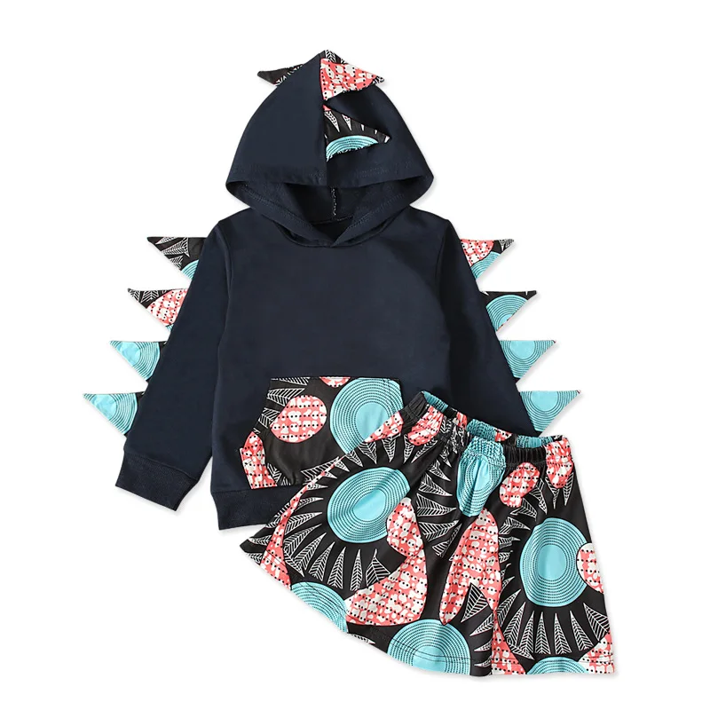 Одежда с динозаврами для маленьких девочек, топы, свитшот, юбка, спортивный костюм